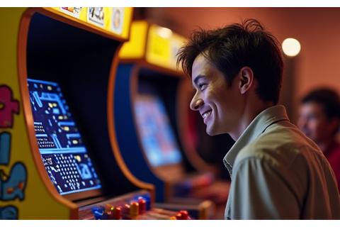 パックマンをプレイする大人