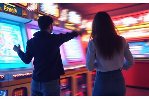 リズムゲームで踊る友人たち