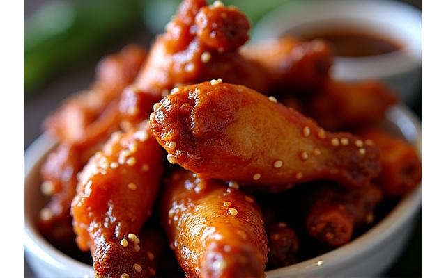 スパイシーなチキンウィング